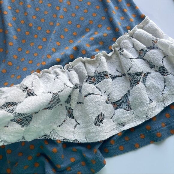 Matilda Jane Orange and Blue Polka-dot Knit Spaghetti Strap Tank, Size M - Picture 3 of 8